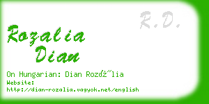 rozalia dian business card